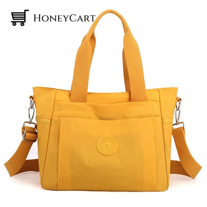 Womens Multicolor Large Capacity Tote Bag Yellow