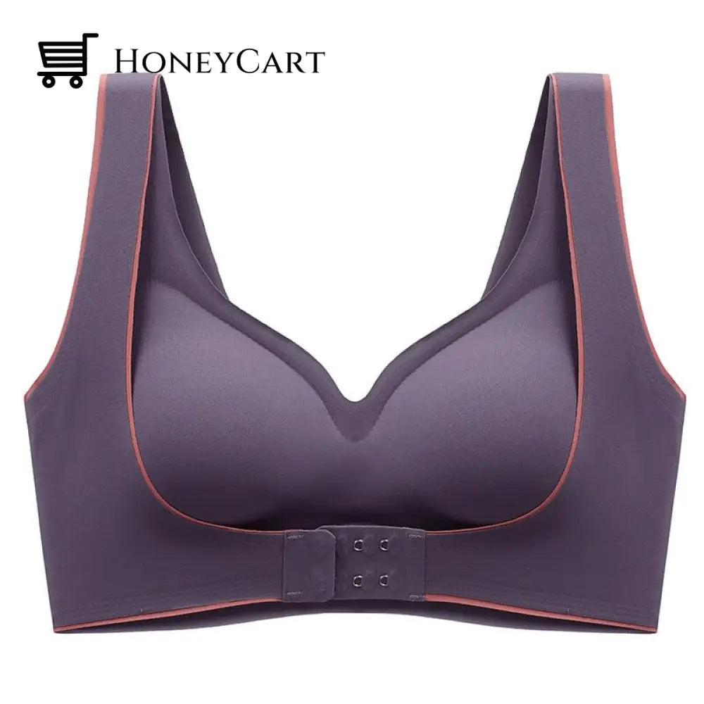 Womens Push-Up Latex Bra Purple / M