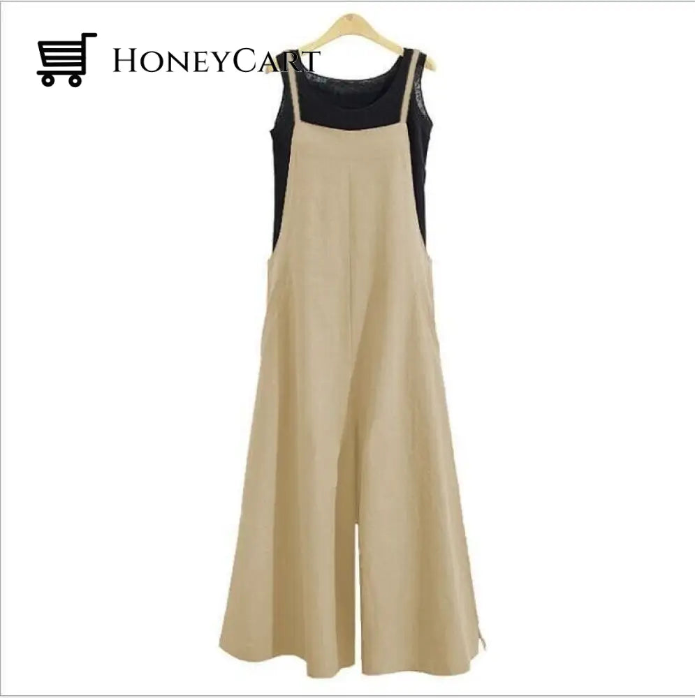 Womens Sleeveless Oversized Casual Jumpsuit