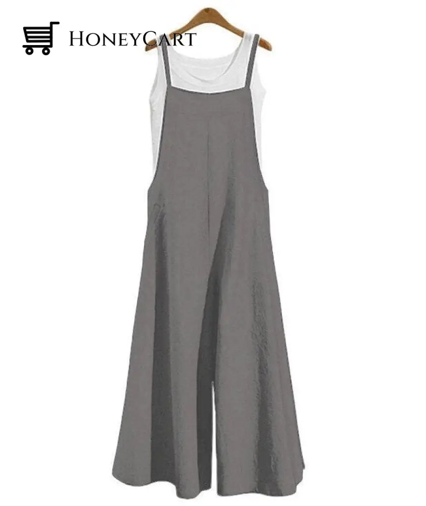 Womens Sleeveless Oversized Casual Jumpsuit