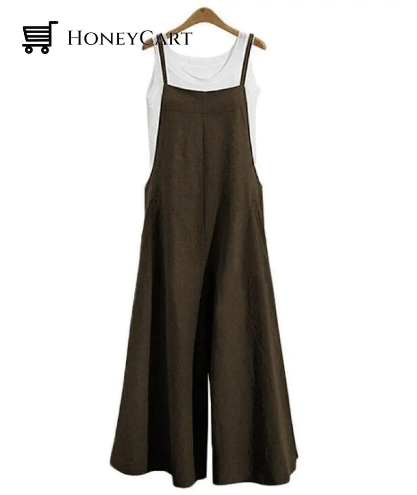 Womens Sleeveless Oversized Casual Jumpsuit