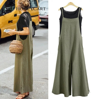 Womens Sleeveless Oversized Casual Jumpsuit