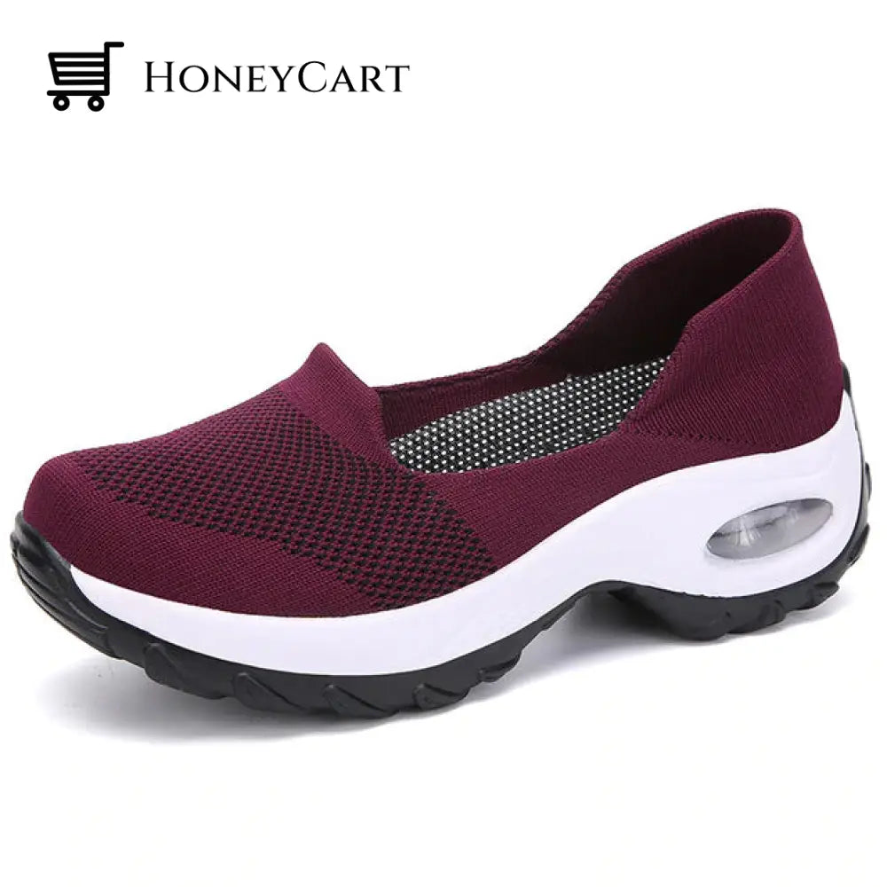 Womens Slip-On Sneakers Red / Uk 3 | Us 5 Eu 36