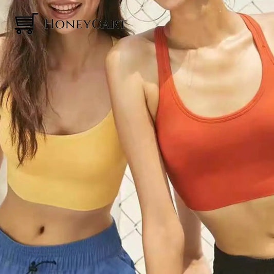 Womens Solid Color Sports Bra