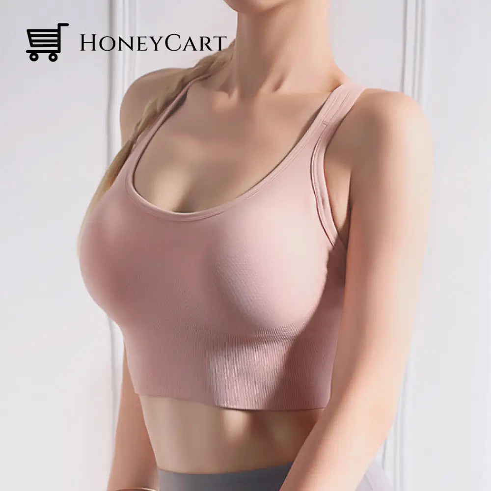 Womens Solid Color Sports Bra