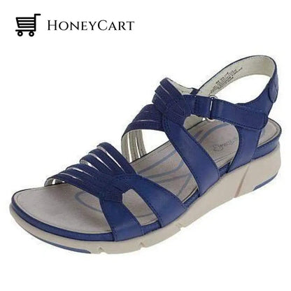 Womens Strappy Wedge Sport Sandal