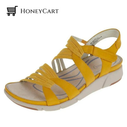 Womens Strappy Wedge Sport Sandal