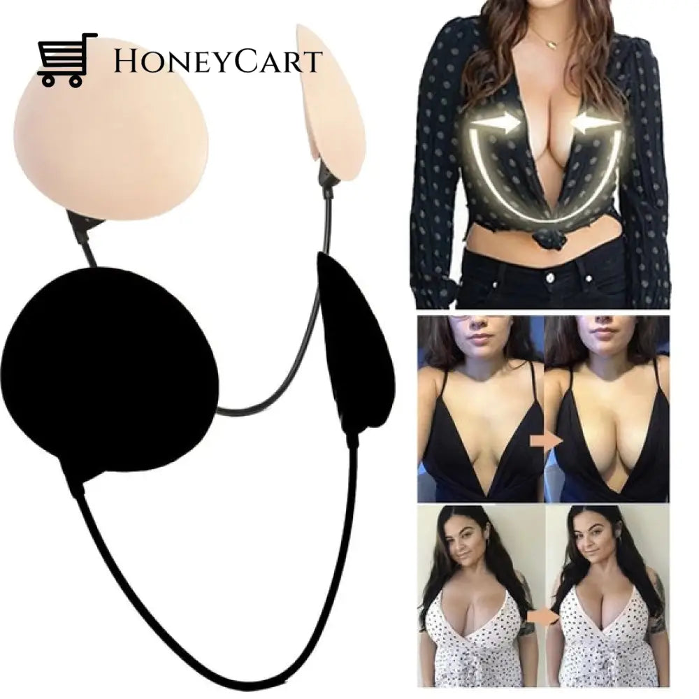 Womens Thin Gather Deep Push-Up Frontless Bra Kit Ltt-Bra