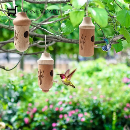 Wooden Hummingbird House-Gift For Nature Lovers 1 Set 3 Pcs - $17.99 Eachfree Shipping