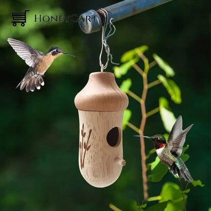 Wooden Hummingbird House-Gift For Nature Lovers Maple