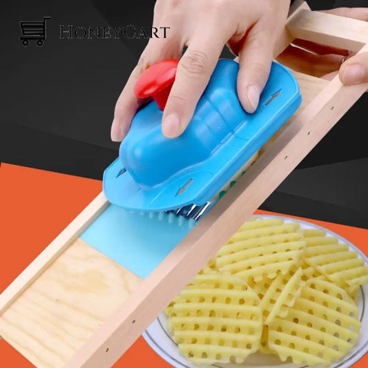 Wooden Potato Grid Slicer Vegetable Grater