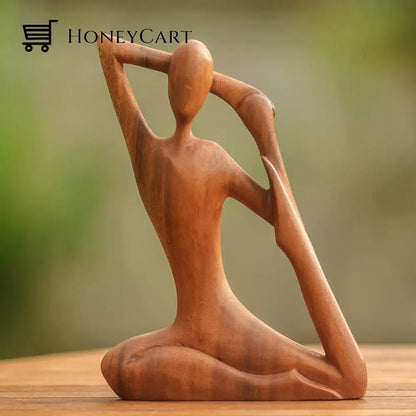 Wooden Yogi Sculpture C