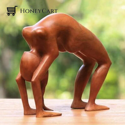 Wooden Yogi Sculpture E