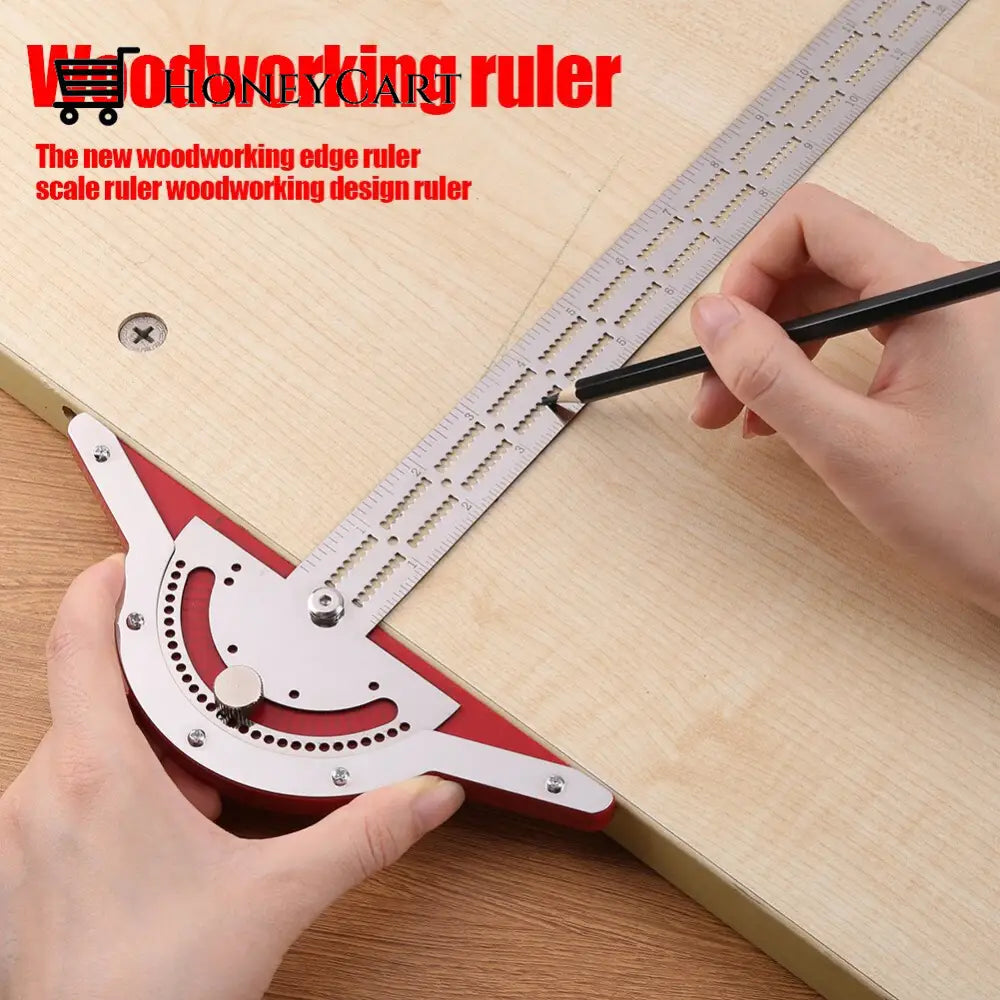 Ultra Precision Marking Ruler Square T Type Woodworking Scriber Measuring Tool - Bobsfeeder.com