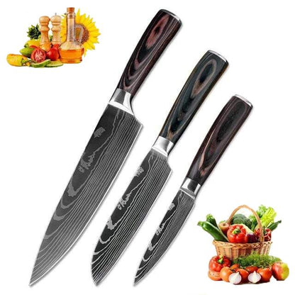 8 pcs Kitchen Knife Set - Professional Stainless Steel Chef Knife Set with Cover