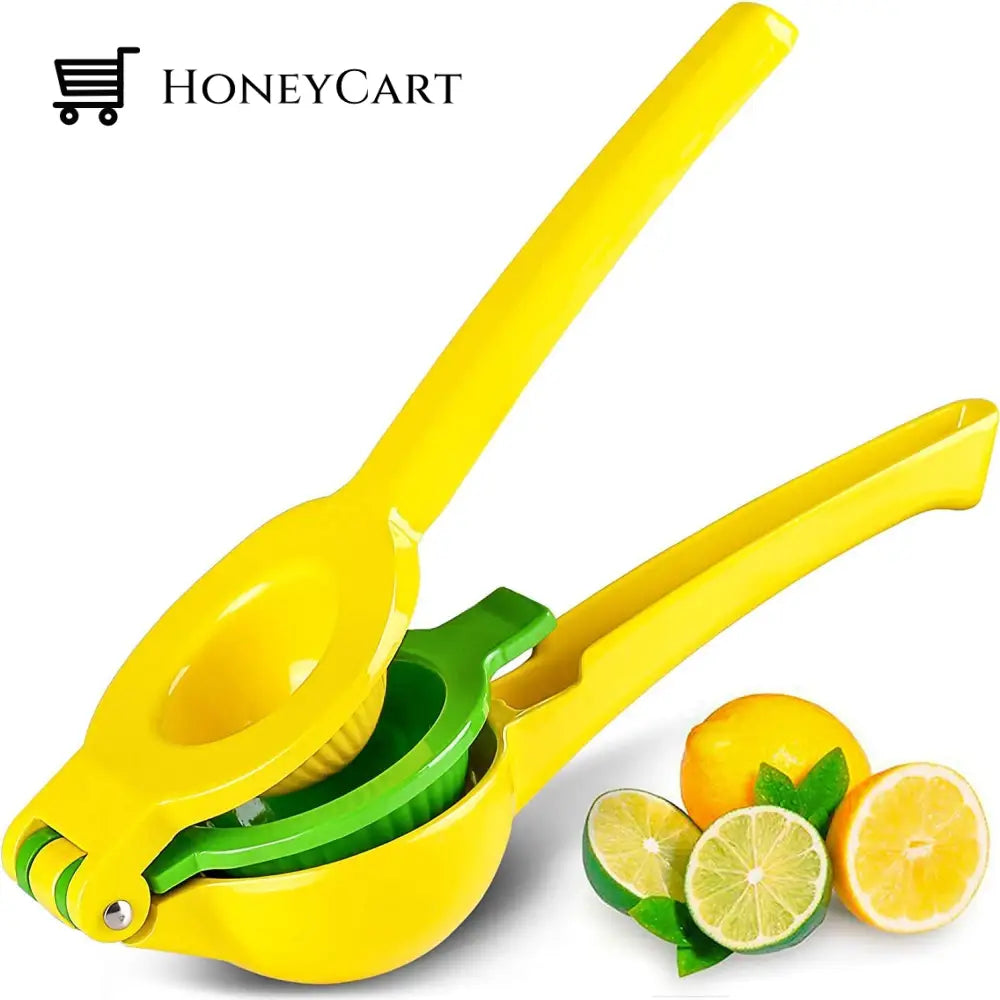 Zulay Metal 2-In-1 Lemon Lime Squeezer Yellow Kitchen Tools & Gadgets