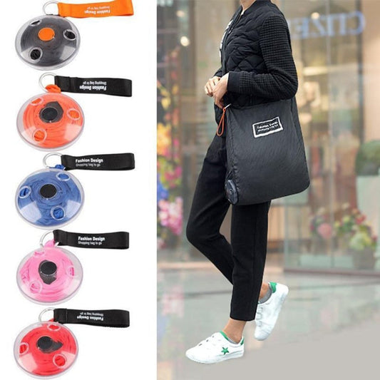 Portable Telescopic Shopping Bag Small Disc Shopping Bag Foldable Reusable