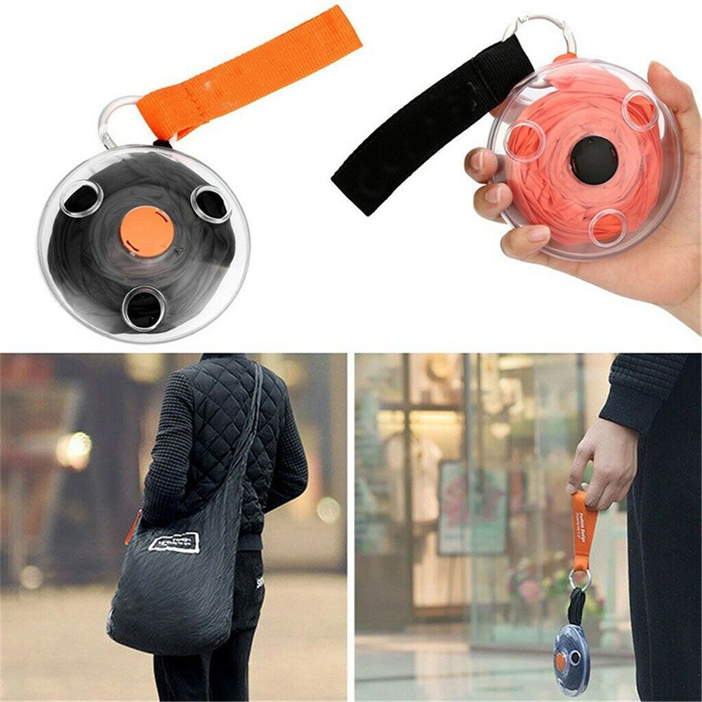 Portable Telescopic Shopping Bag Small Disc Shopping Bag Foldable Reusable