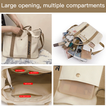 Large capacity stylish canvas bag