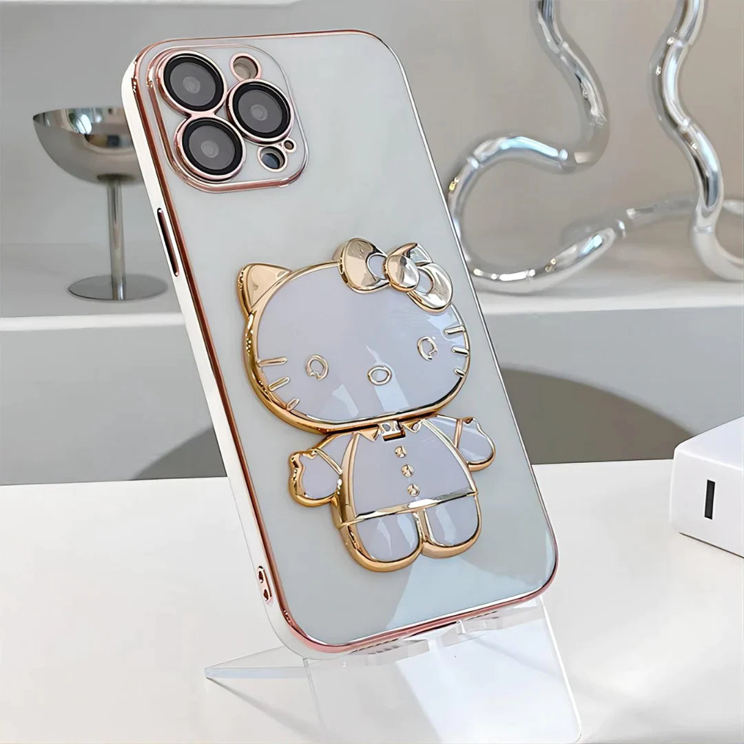 Kawaii Cat Stand Mirror Phone Case