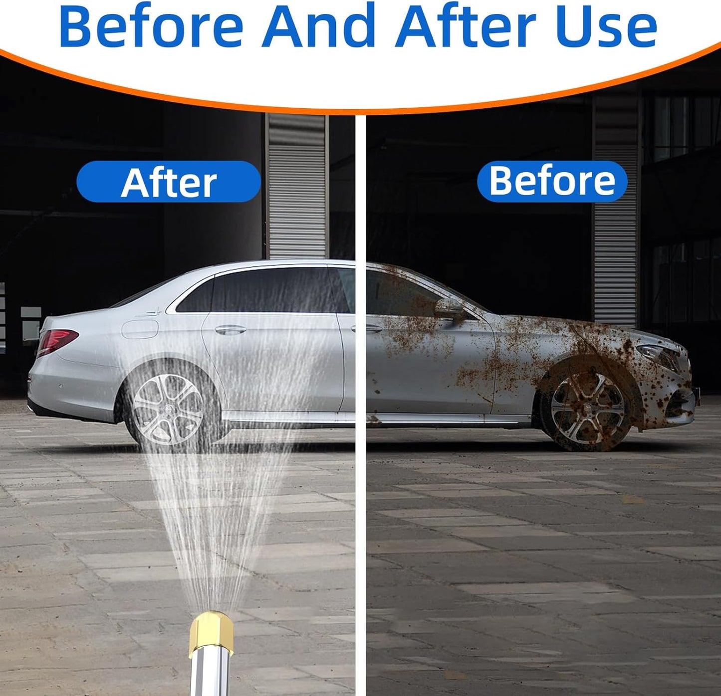 High-Pressure Washer Spray Nozzle Car Wash Water Hose