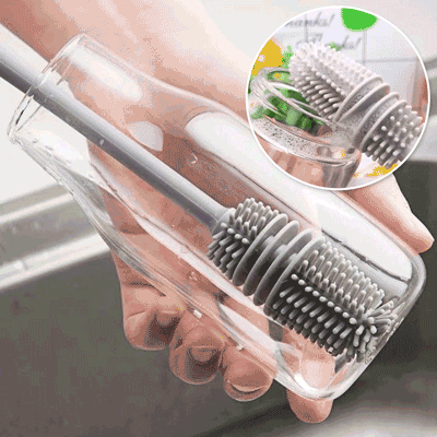 (Hot Sale - 48% OFF) Long Handle Silicone Bottle Cleaning Brush, BUY 3 GET 2 FREE TODAY!