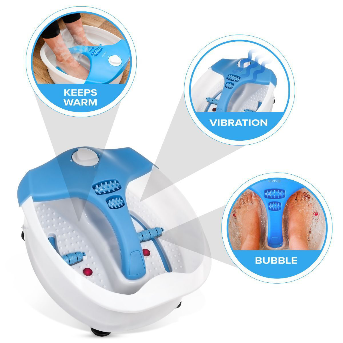 Foot Spa Bath Massager At Home
